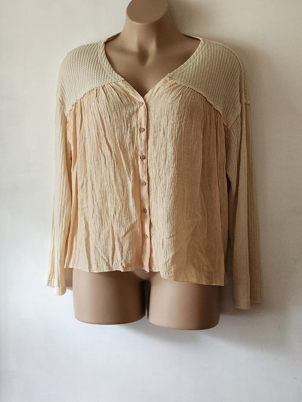 Shein lightweight top sz XL shell pink boho EUC